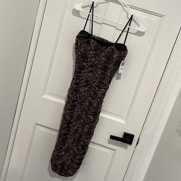 ARITZIA • BABATON luxor snake skin print mesh dress 2 NWT - Picture 6 of 6